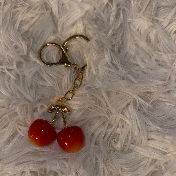 Cherry Keychain with Gold Accents (B) - Picture 3 of 3